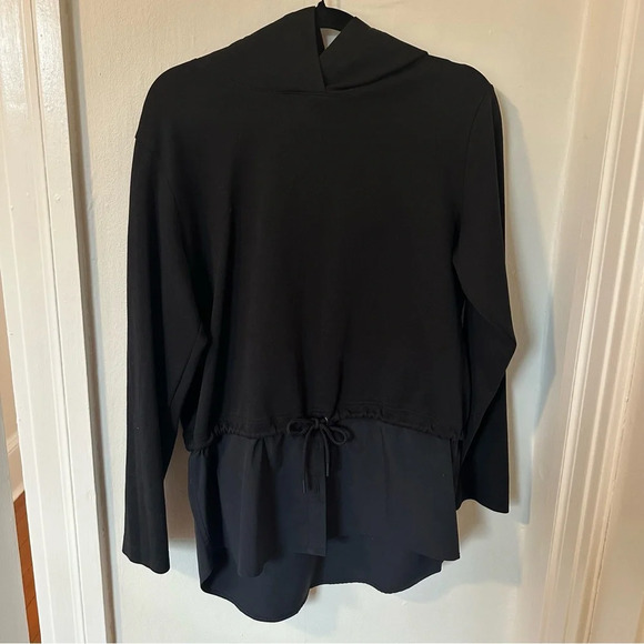 Athleta Gallery Top 2.0 Black Hoodie with Drawstring NWOT Size Medium - Picture 4 of 8